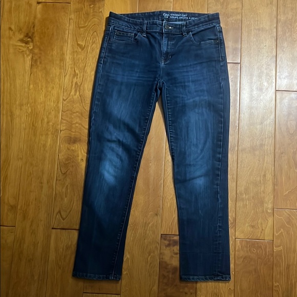 GAP Denim - GAP Blue Straight Cuff Jeans Size 4 Mid-Rise Medium Wash Classic Casual